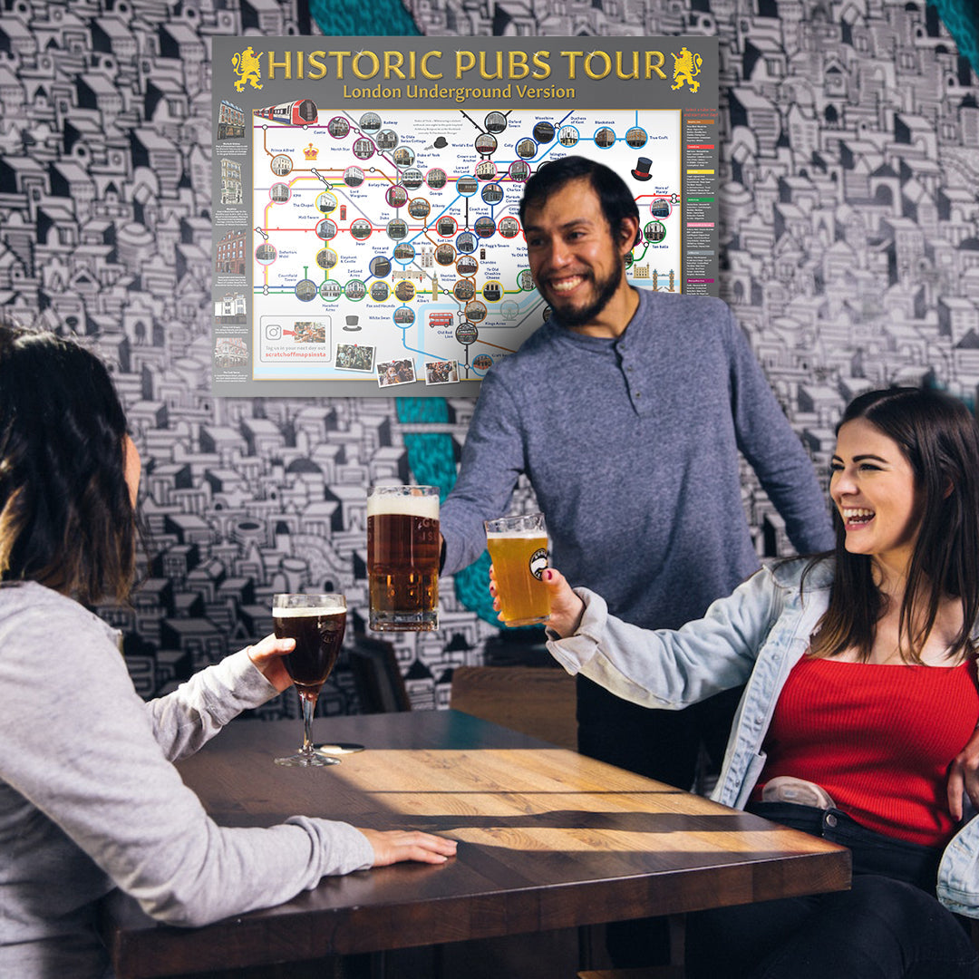 Carte des pubs historiques de Londres : un cadeau idéal