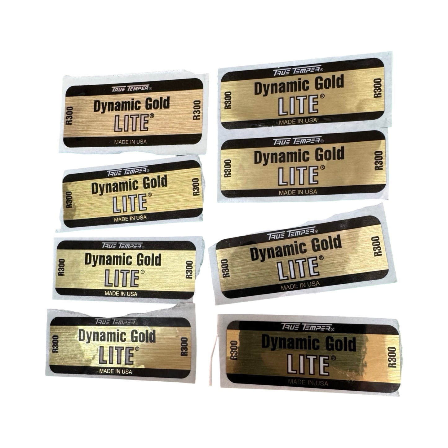 (Dynamic Gold Lite R300 Shaft Labels (Stickers) x8 True Temper