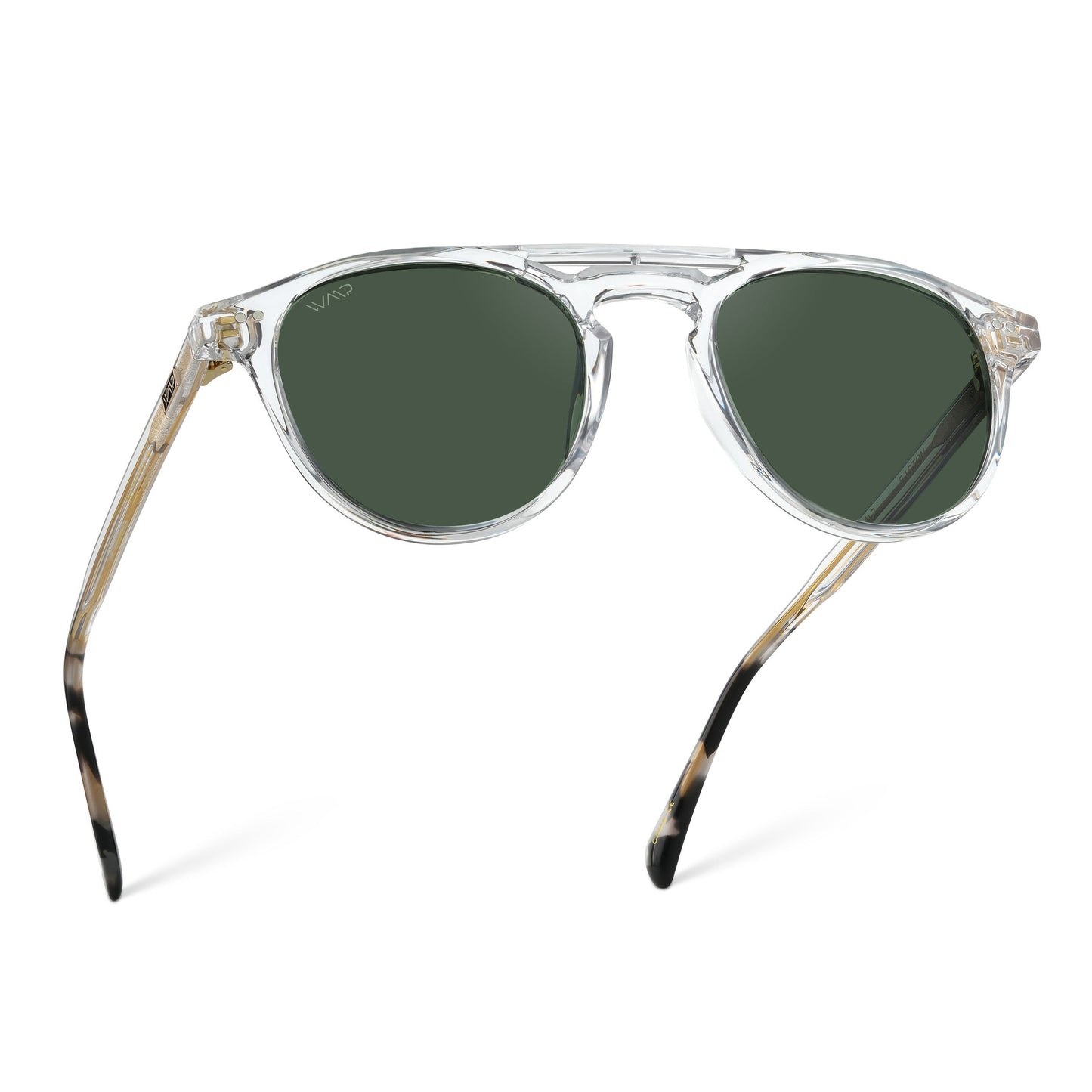 EASTON Men's Round Trendy Sunglasses in Clear Gloss by WMP Eyewear
