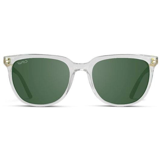 Lunettes de soleil polarisées unisexes ABNER en cristal transparent brillant par WMP Eyewear