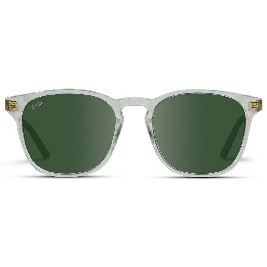 NICK Glossy Clear / Smoke Green Lens by WMP Eyewear