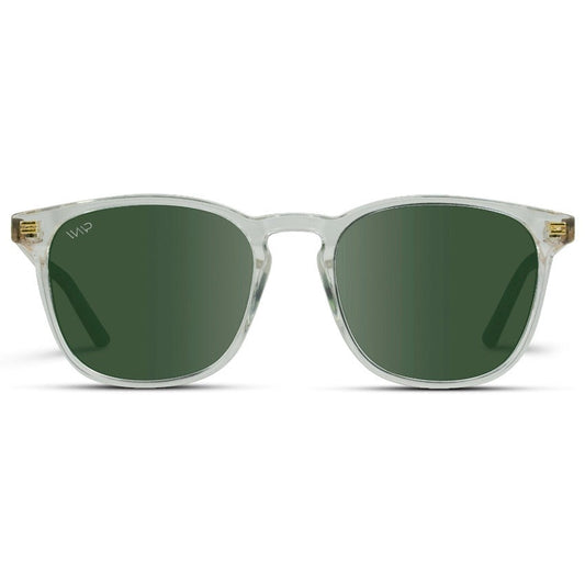 Lunettes de soleil NICK, verres transparents brillants / vert fumé, par WMP Eyewear