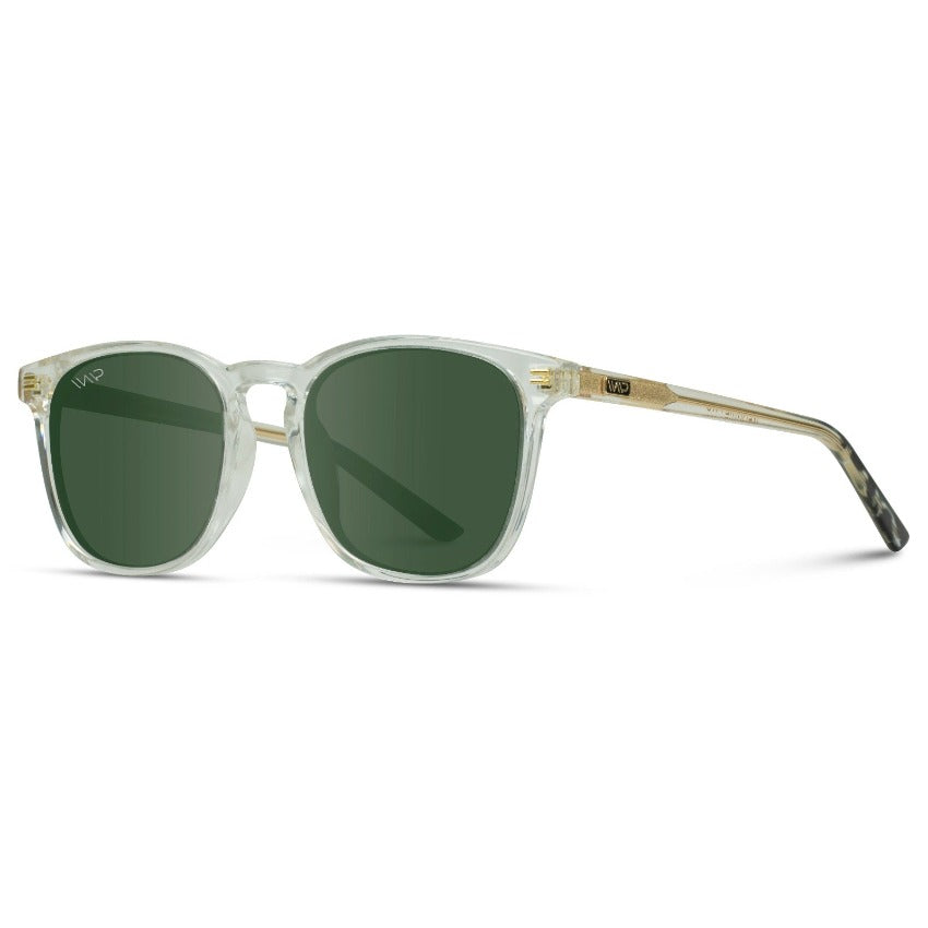 NICK Glossy Clear / Smoke Green Lens by WMP Eyewear