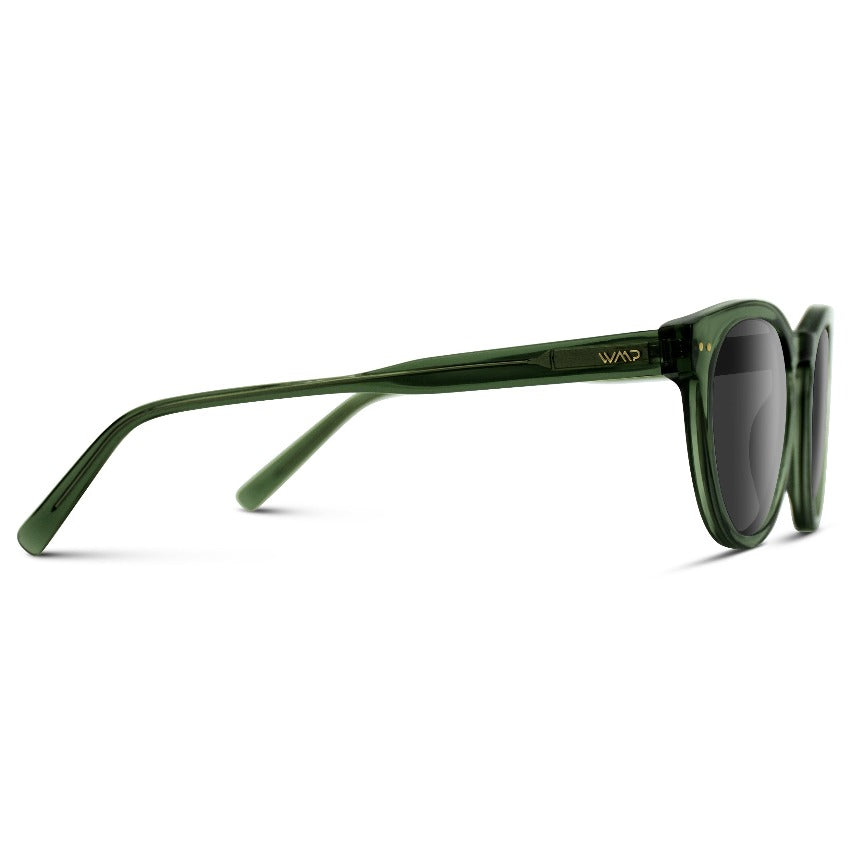 TATE Retro Round Unisex Sunglasses in Emerald Green by WMP Eyewear