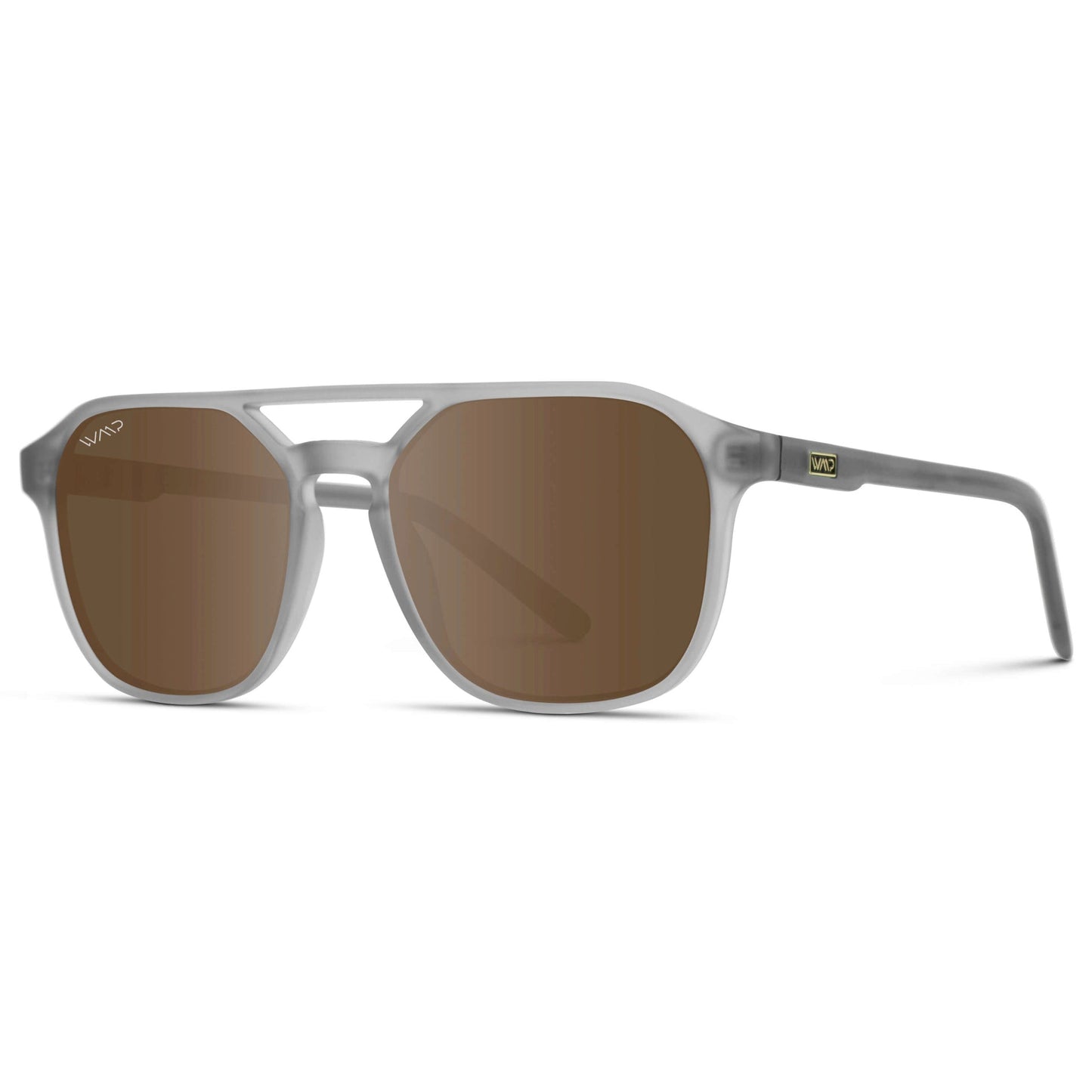 HUNTER Men's Double Bridge Aviator Sunglasses in Moonrock Grey by WMP Eyewear