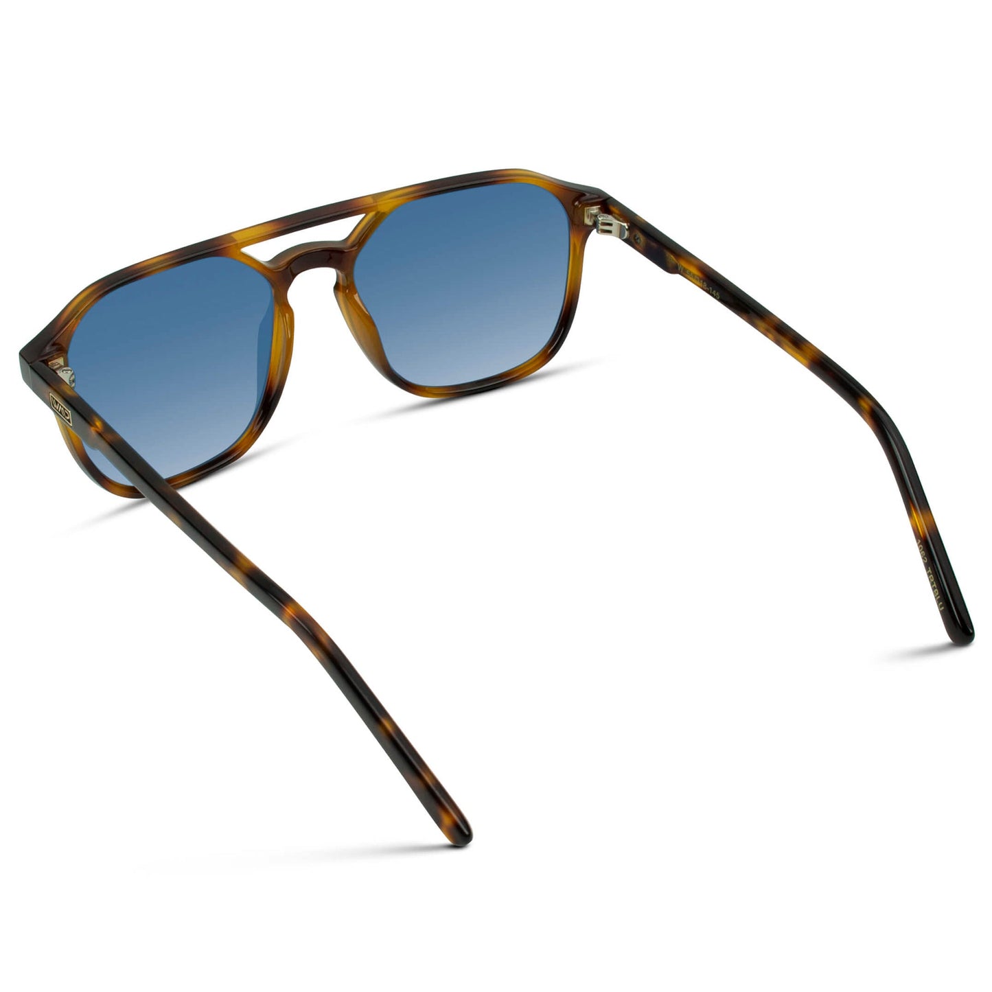 HUNTER Men's Double Bridge Aviator Sunglasses in Whiskey Brown Tortoise by WMP Eyewear