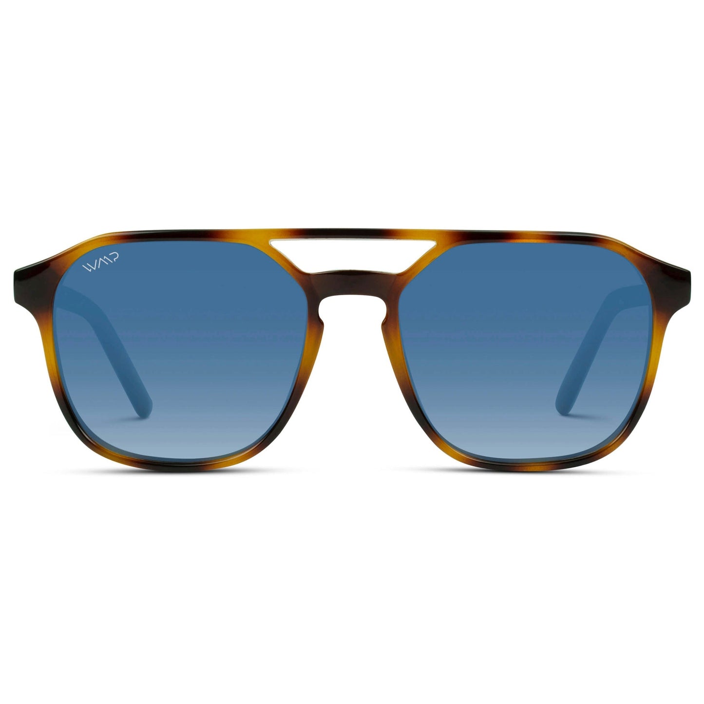 HUNTER Men's Double Bridge Aviator Sunglasses in Whiskey Brown Tortoise by WMP Eyewear