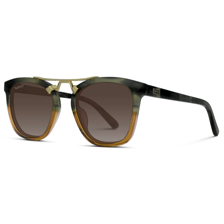 Lunettes de soleil surdimensionnées DEMI pour femme, couleur sauge du désert, par WMP Eyewear
