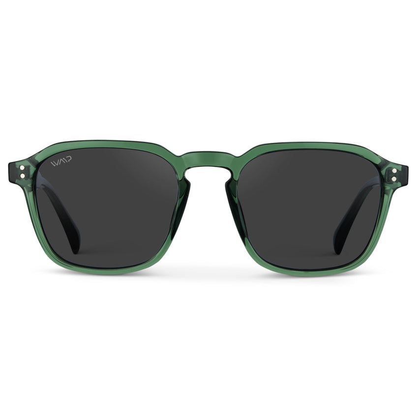 FRANCIS Men's Square Modern Retro Sunglasses in Emerald Green by WMP Eyewear