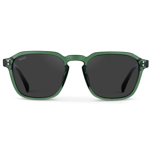 Lunettes de soleil carrées rétro pour homme FRANCIS, vert émeraude, par WMP Eyewear