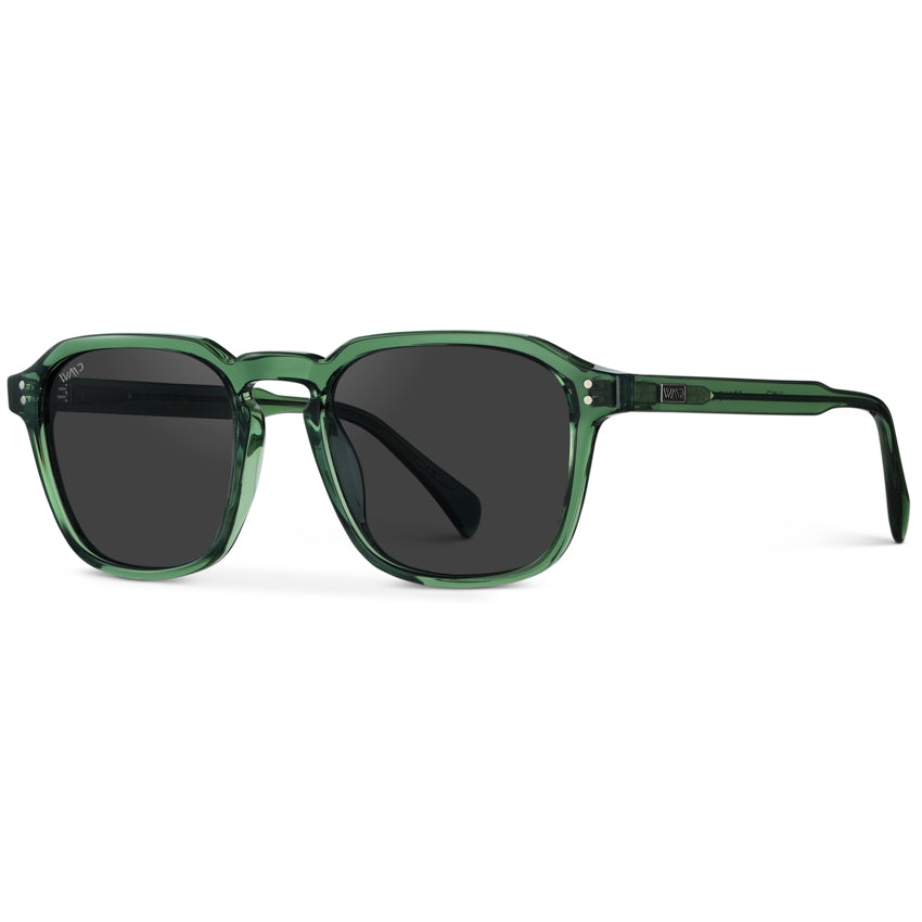 FRANCIS Men's Square Modern Retro Sunglasses in Emerald Green by WMP Eyewear