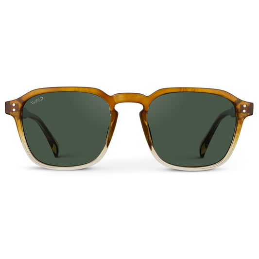 Lunettes de soleil carrées rétro pour homme FRANCIS, couleur coucher de soleil, par WMP Eyewear