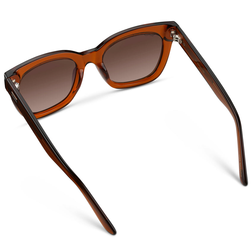 STORMI Cat Eye Women's Sunglasses in Crystal Chestnut Brown by WMP Eyewear UK