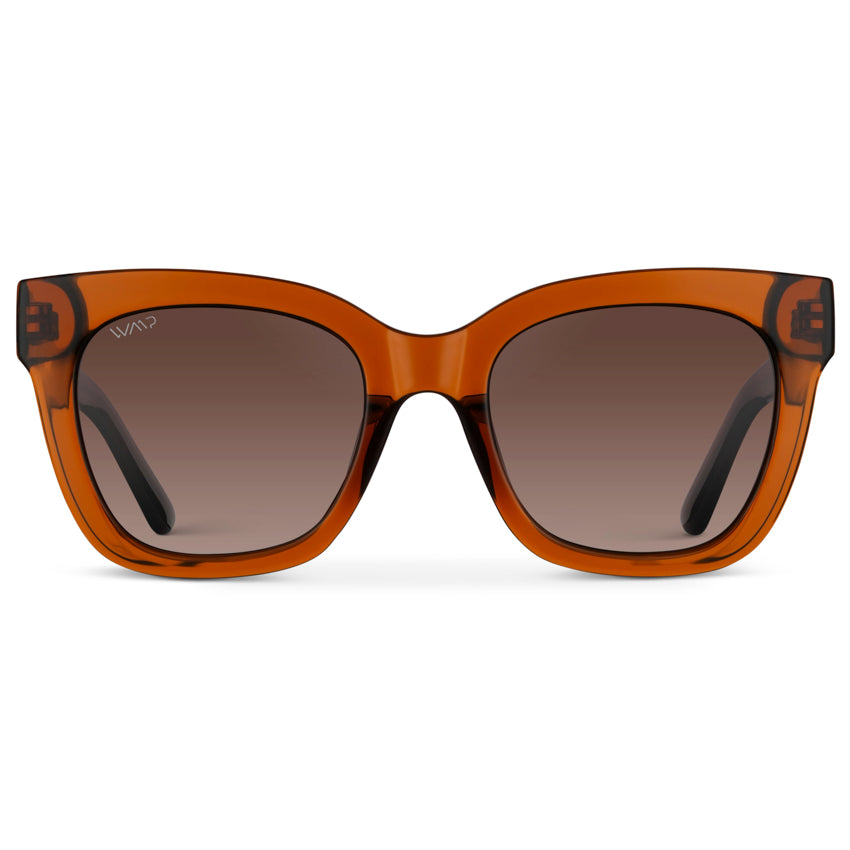 STORMI Cat Eye Women's Sunglasses in Crystal Chestnut Brown by WMP Eyewear UK