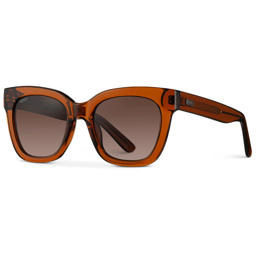 STORMI Cat Eye Women's Sunglasses in Crystal Chestnut Brown by WMP Eyewear UK