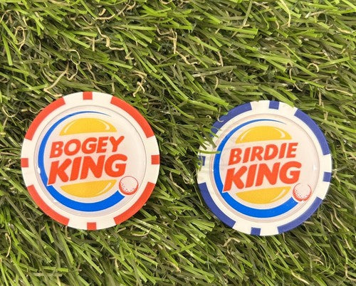 Birdie / Bogey King - Magnetic Poker Chip - Golf Ball Marker l