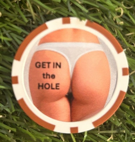 4 X Sexy Clay Poker Chips - Golf Ball Markers