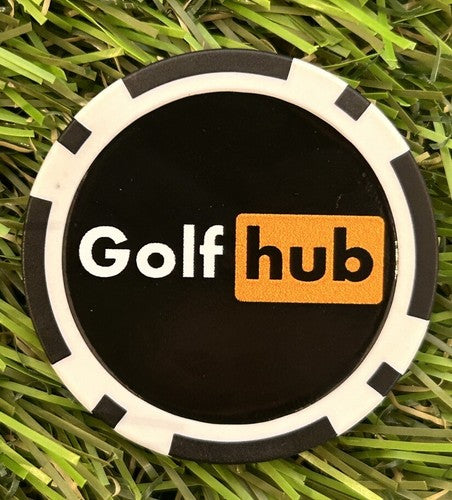 Golf Hub - Clay Poker Chip - Golf Ball Marker - Funny