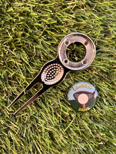 Longest Drive METAL GOLF BALL MARKER AND PITCH REPAIR TOOL