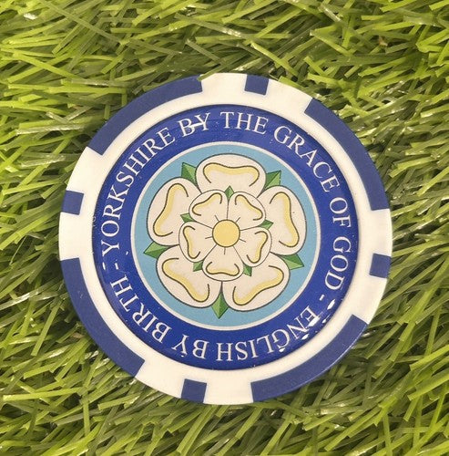 Yorkshire By The Grace Of God - Clay Poker Chip
