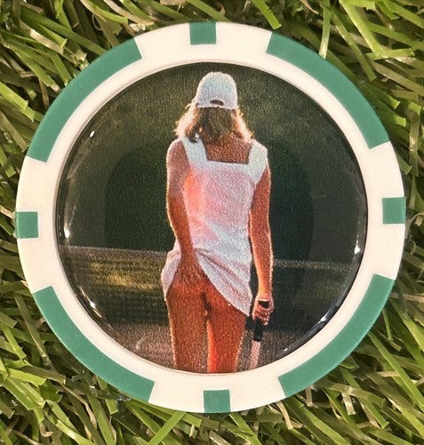 Iconic 1976 Cheeky Tennis Player 40mm Poker Chip