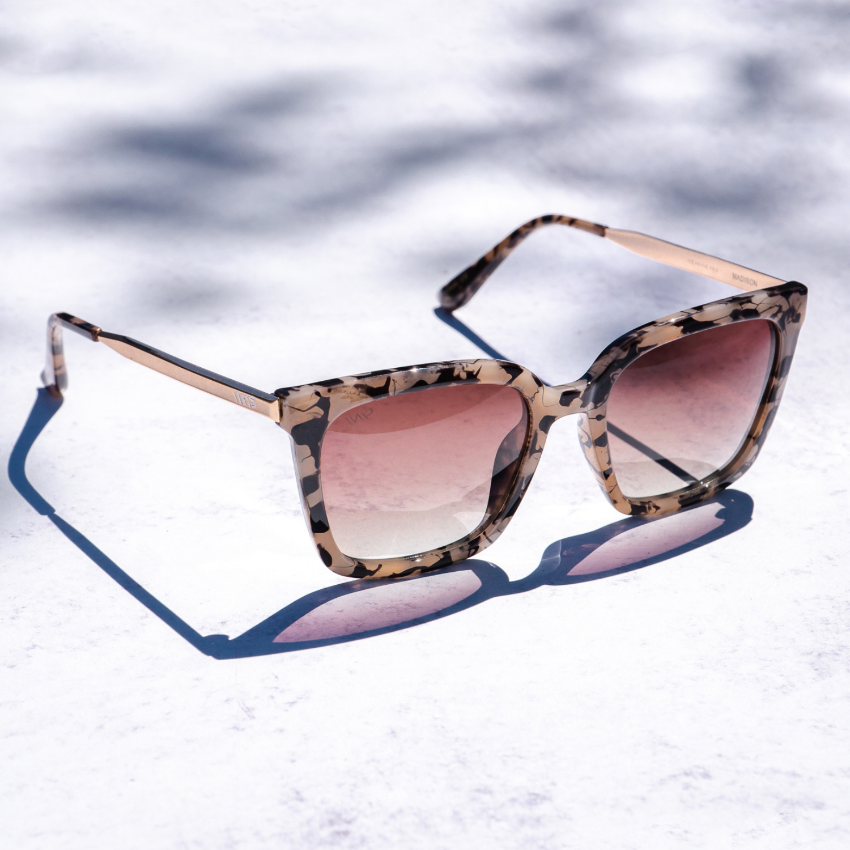 MADISON Oversized Women's Sunglasses in Beige Tortoise by WMP Eyewear UK