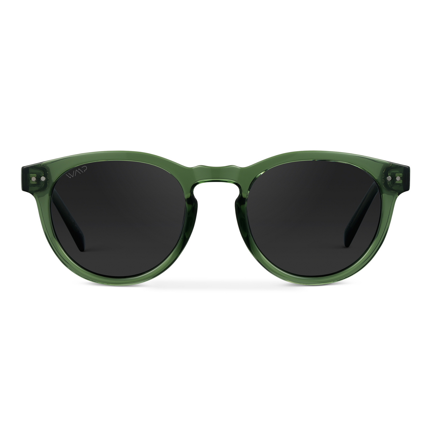 TATE Retro Round Unisex Sunglasses in Emerald Green by WMP Eyewear