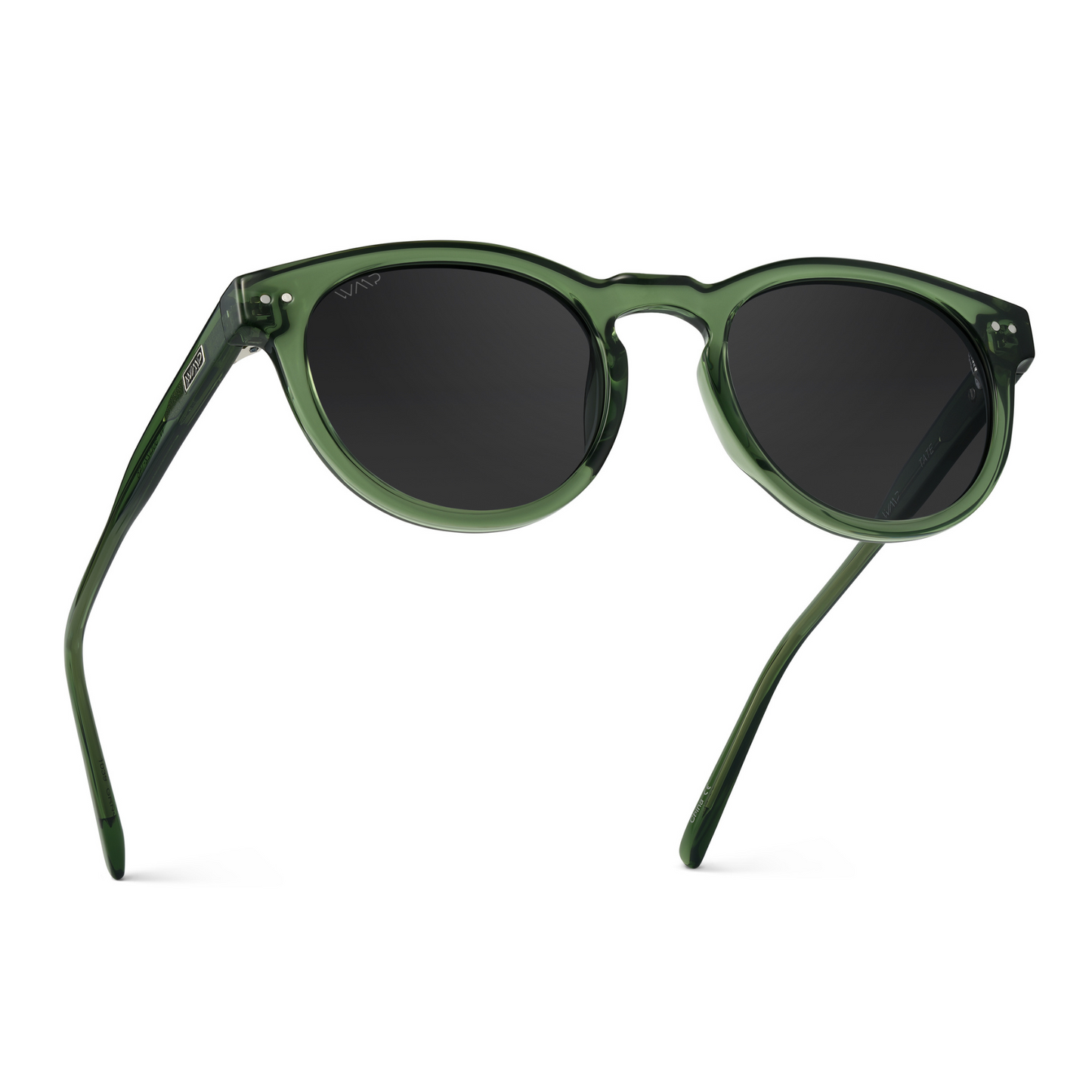 TATE Retro Round Unisex Sunglasses in Emerald Green by WMP Eyewear