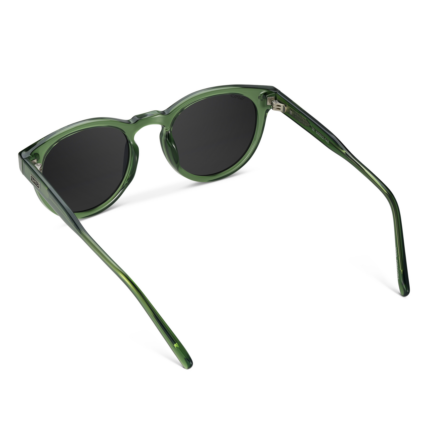 TATE Retro Round Unisex Sunglasses in Emerald Green by WMP Eyewear