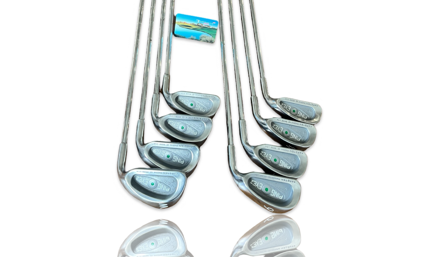 Ping Eye 2 Green Dot 3-PW Reg Flex Stunning Set New Grips