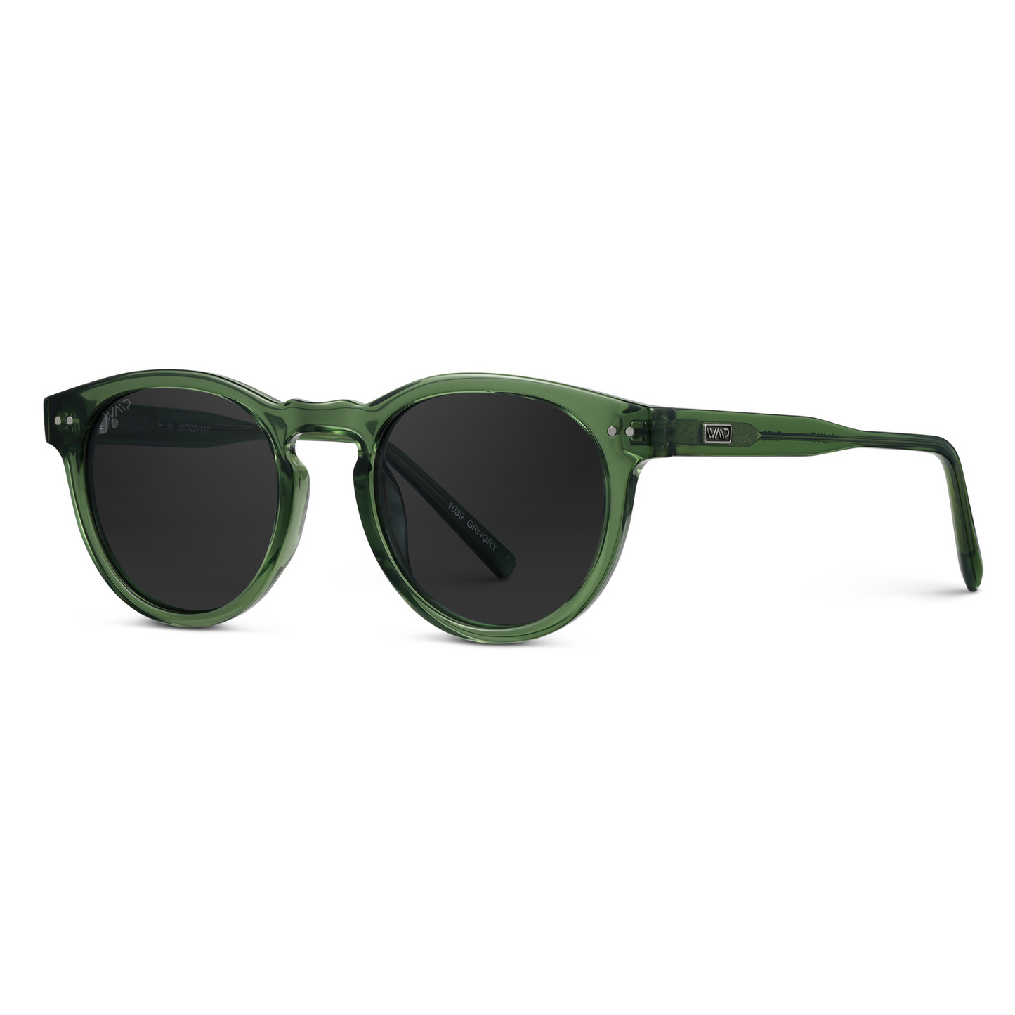TATE Retro Round Unisex Sunglasses in Emerald Green by WMP Eyewear