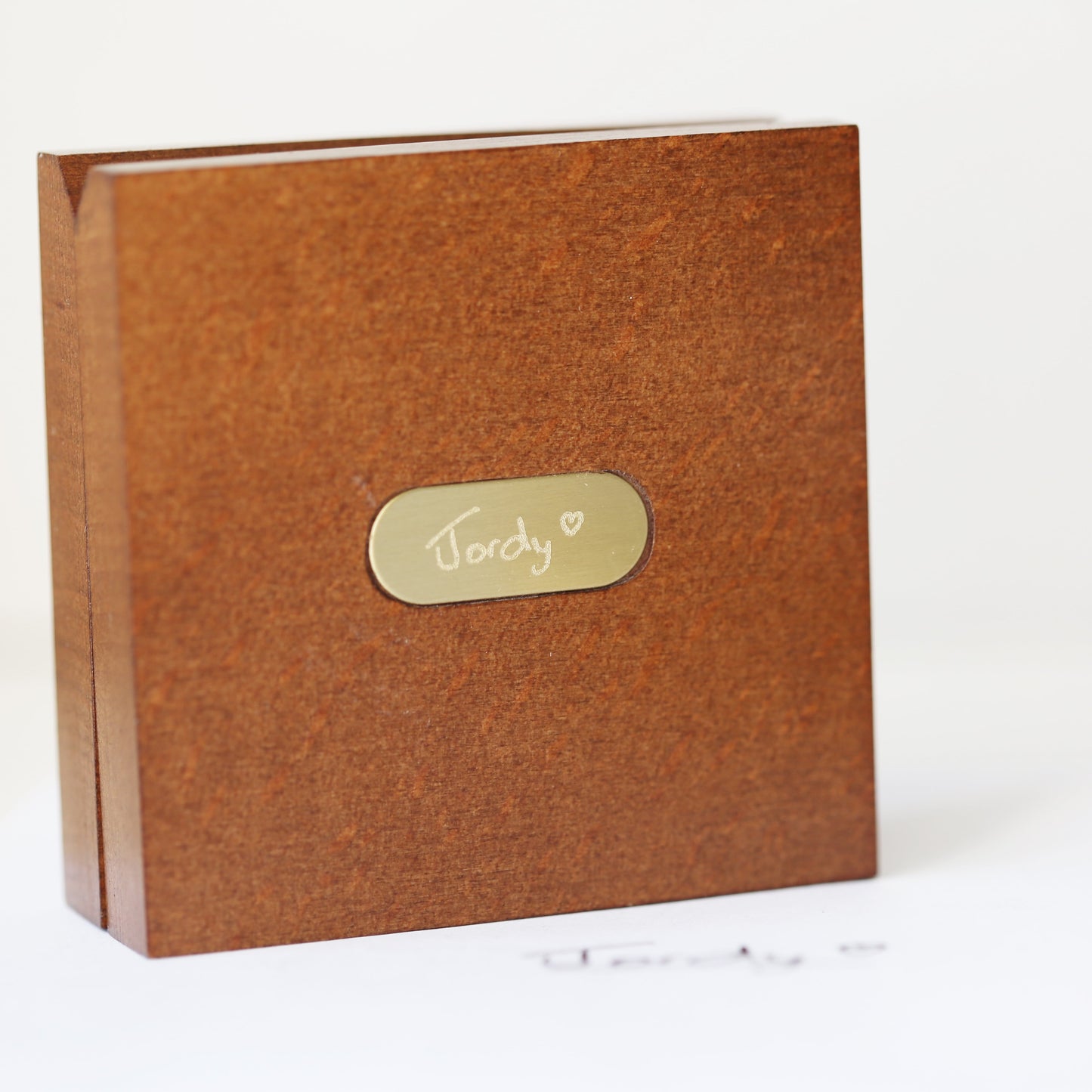 Compas d'écriture manuscrite personnalisé avec boîte en bois