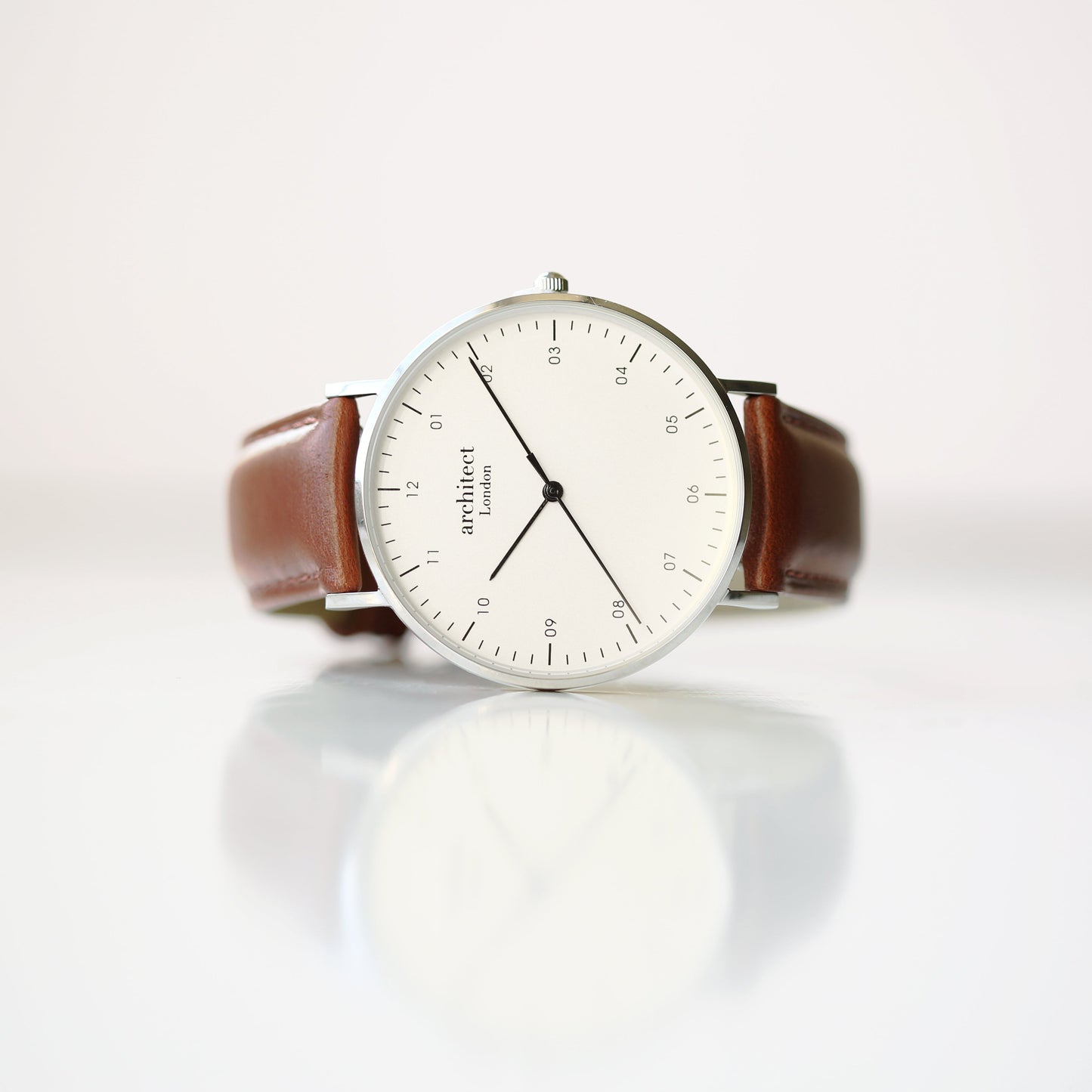 Montre à paiement sans contact - Architect Zephyr pour homme + bracelet en noyer + gravure de police moderne