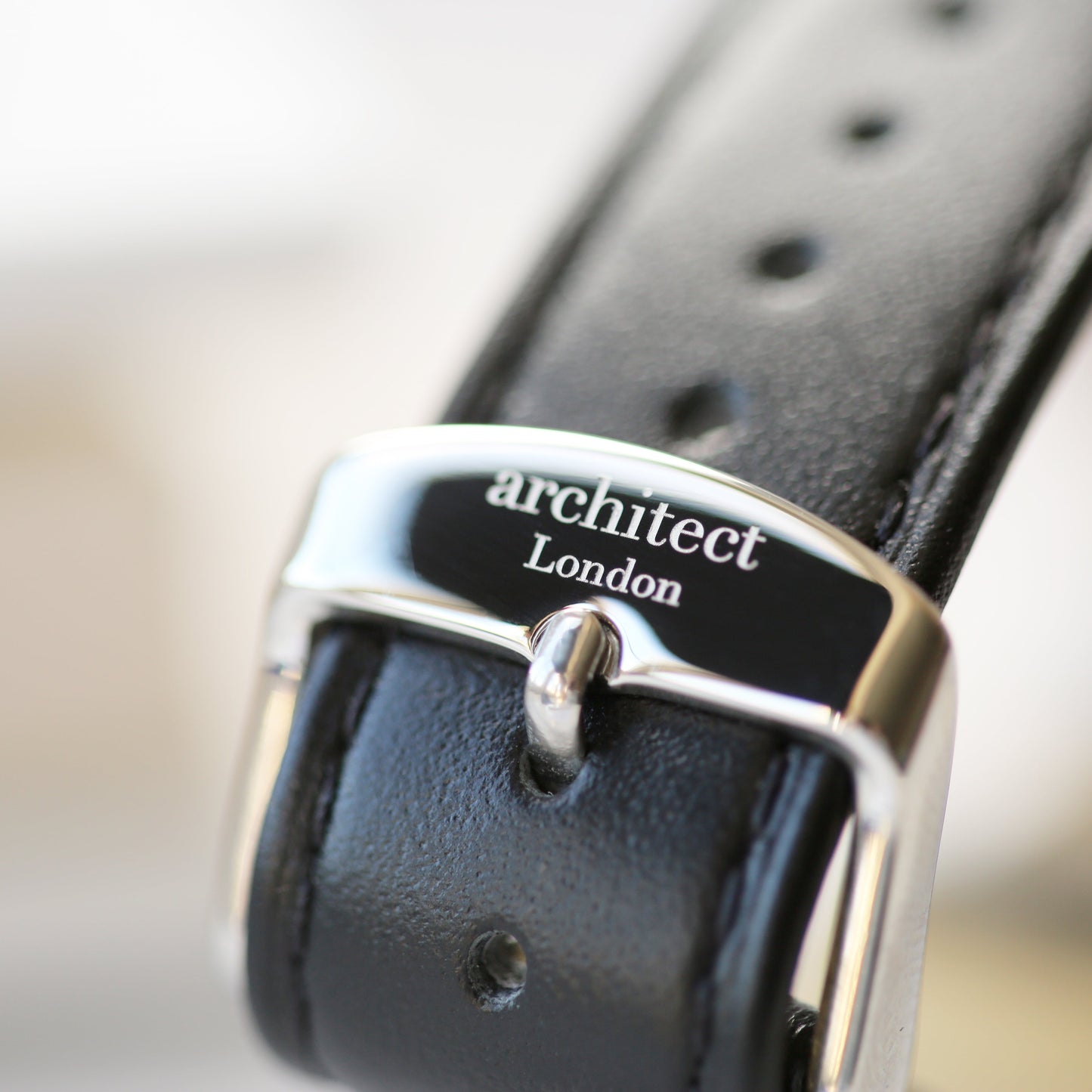 Montre à paiement sans contact - Architect Zephyr pour homme + bracelet noir de jais + gravure manuscrite