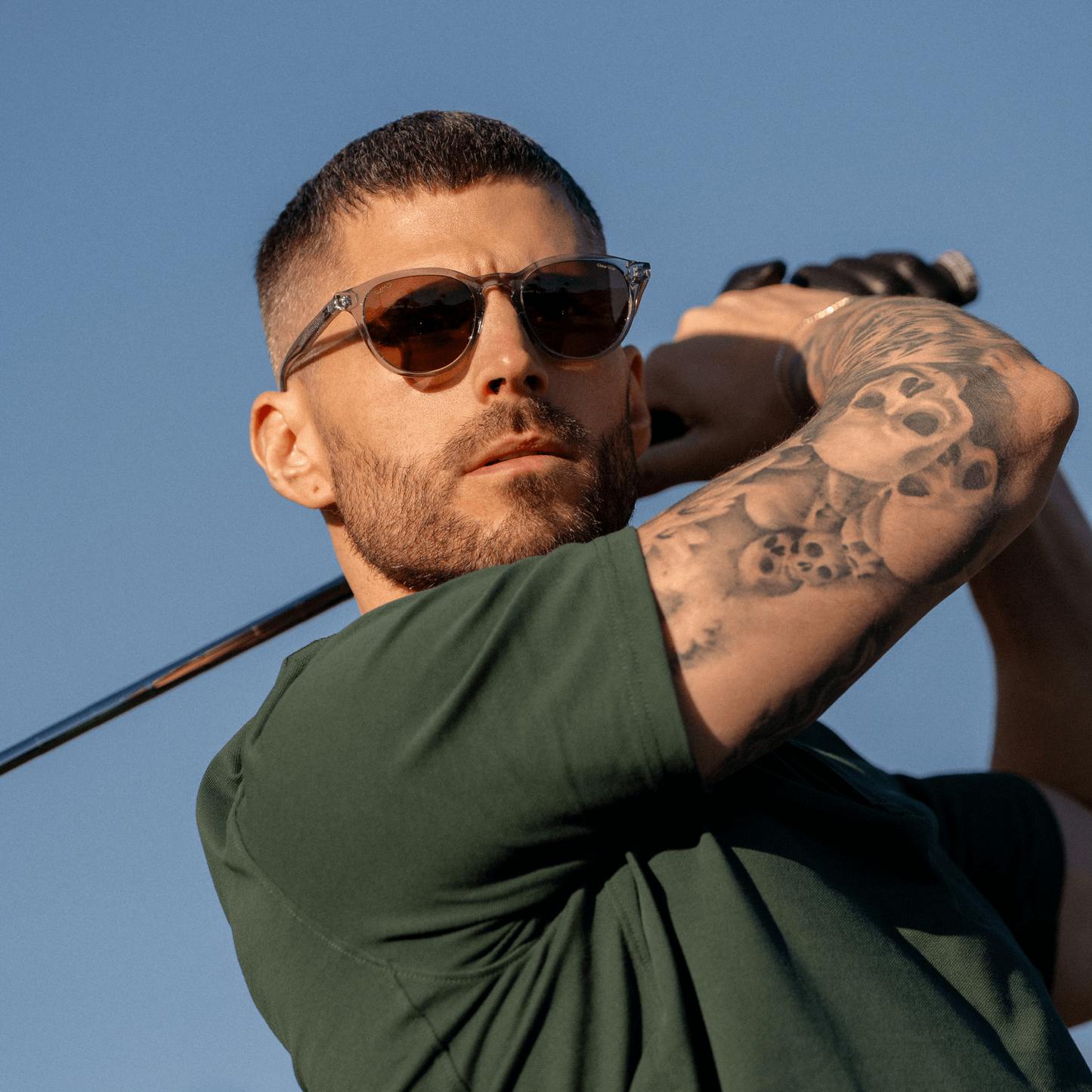 BIRDIE Men's Golf Special Edition Sunglasses in Denim Blue by WMP Eyewear