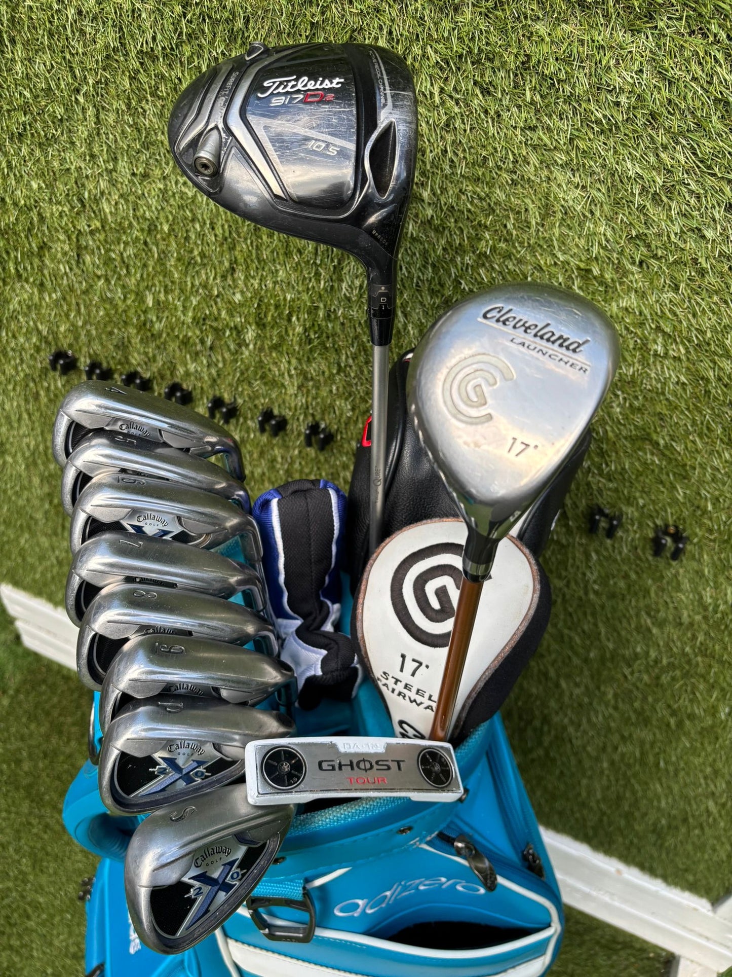 Callaway X-20 Irons (4–SW) + Titleist 917 D2 Driver & Adidas Adizero Bag
