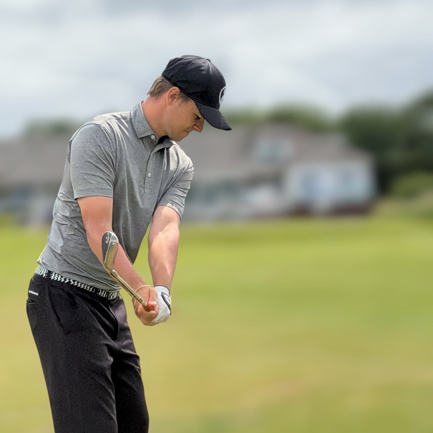 Aether Tech Charcoal Men's Golf Polo Shirt