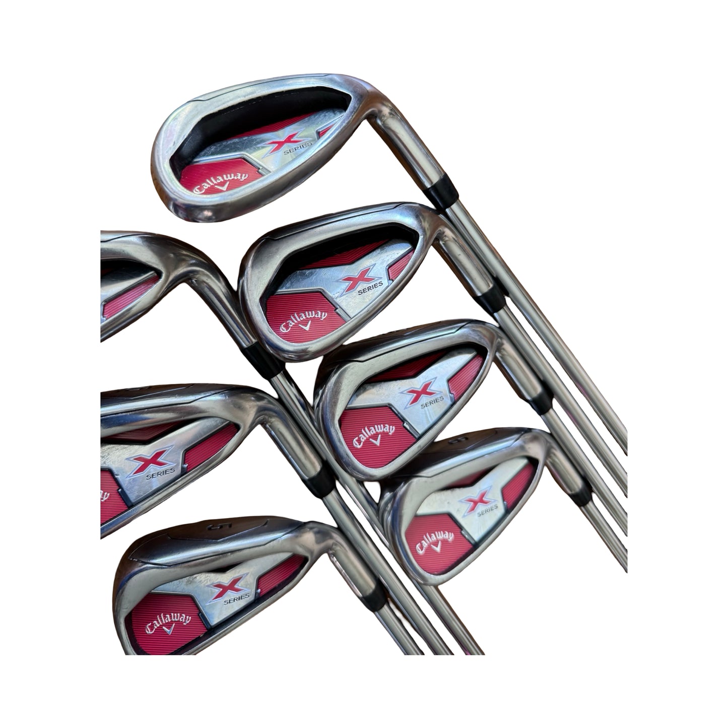 Callaway Golf Clubs X Series 5-PW & Sand Wedge Uni Flex Steel Shafts Free Delivery