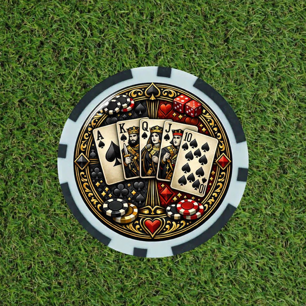 Spades Royal Flush Casino Style Poker Chip