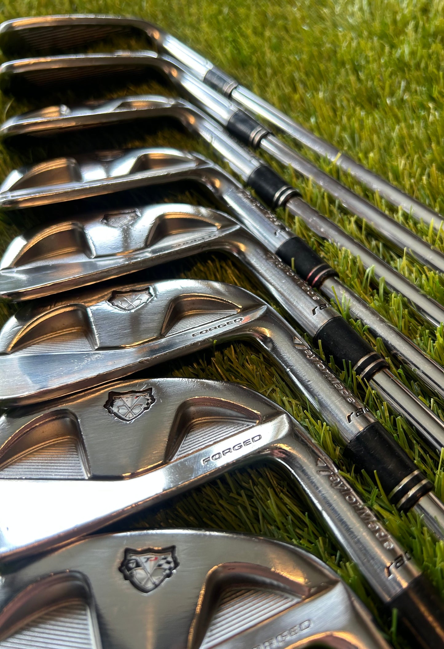 TaylorMade Rac Tour preferred Iron Set 3-PW Forged Recently Fitted Grips Steel 6.0 (stiff) Shaft - RH Free P&P