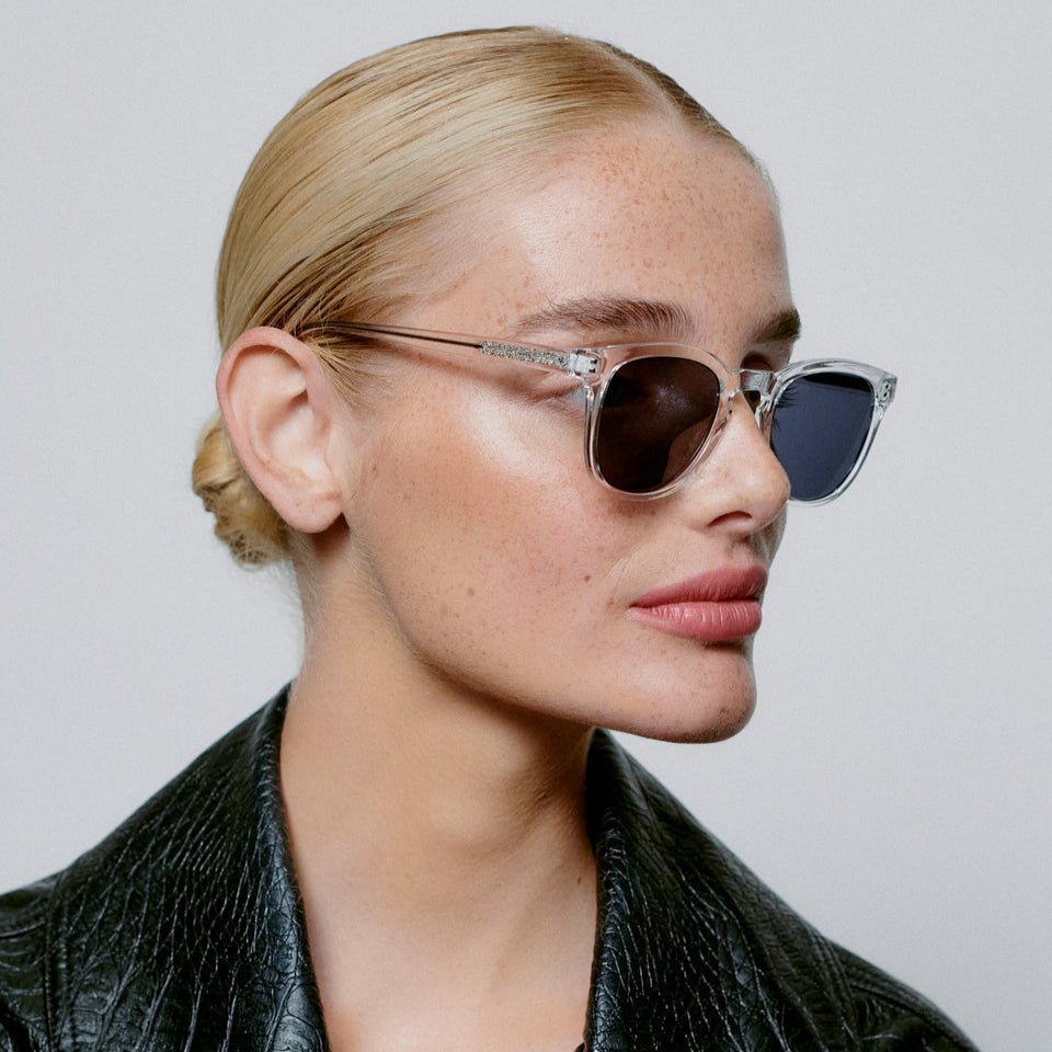 Clear Square Sunglasses for Large Faces | UV400 by A.KJÆRBEDE