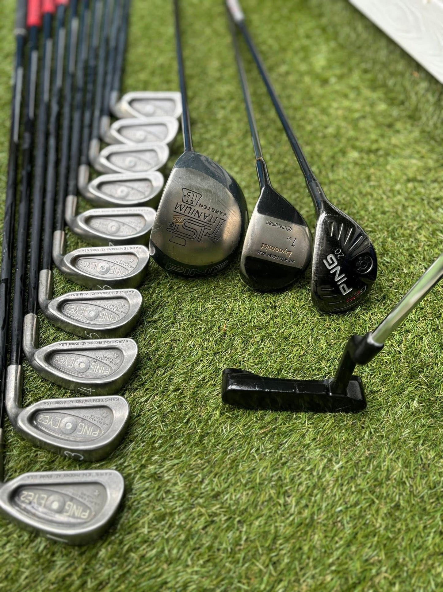 PING Eye 2 Full Set (White Dot • 1-SW + Woods + Hybrid + Putter + Bag)