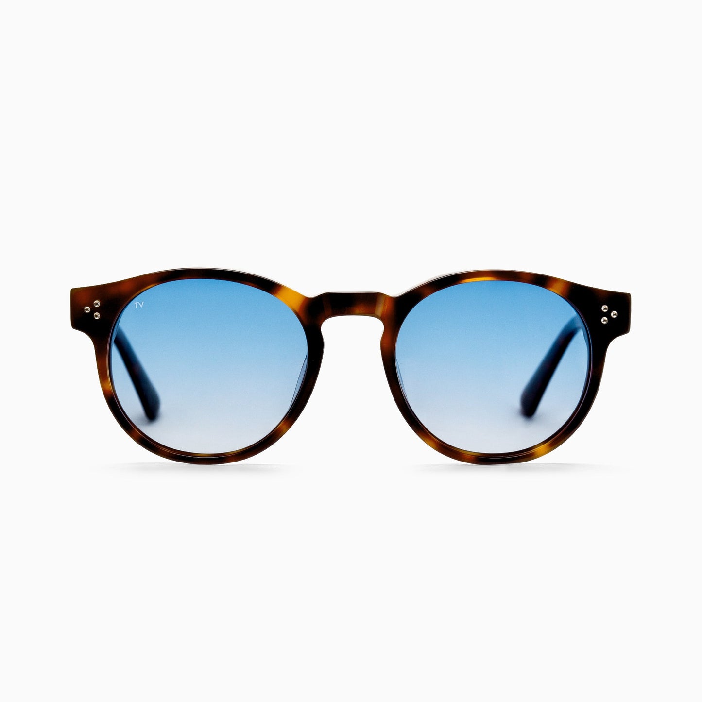 ALBA Polarised Sunglasses, Unisex, Tortoise Brown, Blue Gradient by TrueVivid