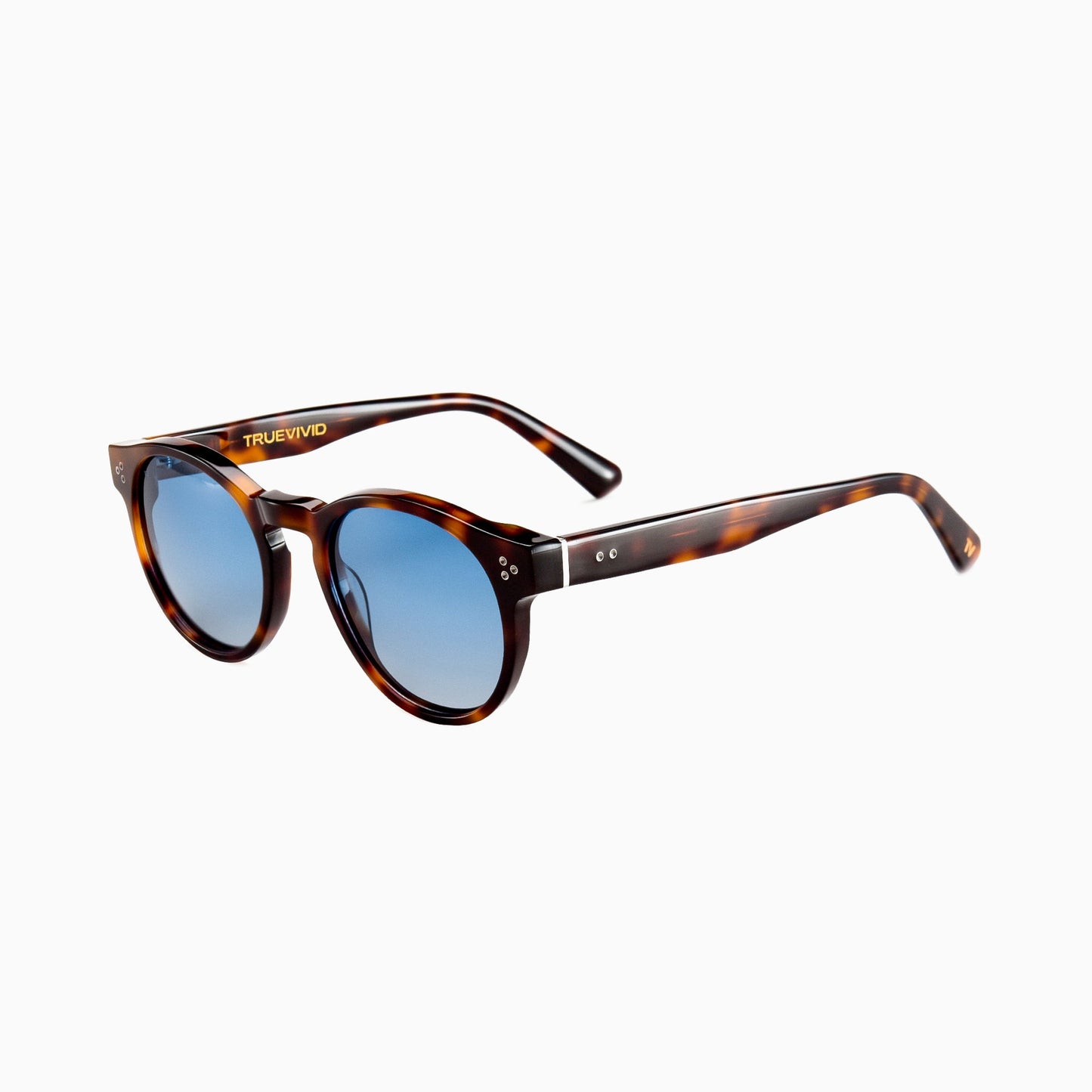 ALBA Polarised Sunglasses, Unisex, Tortoise Brown, Blue Gradient by TrueVivid