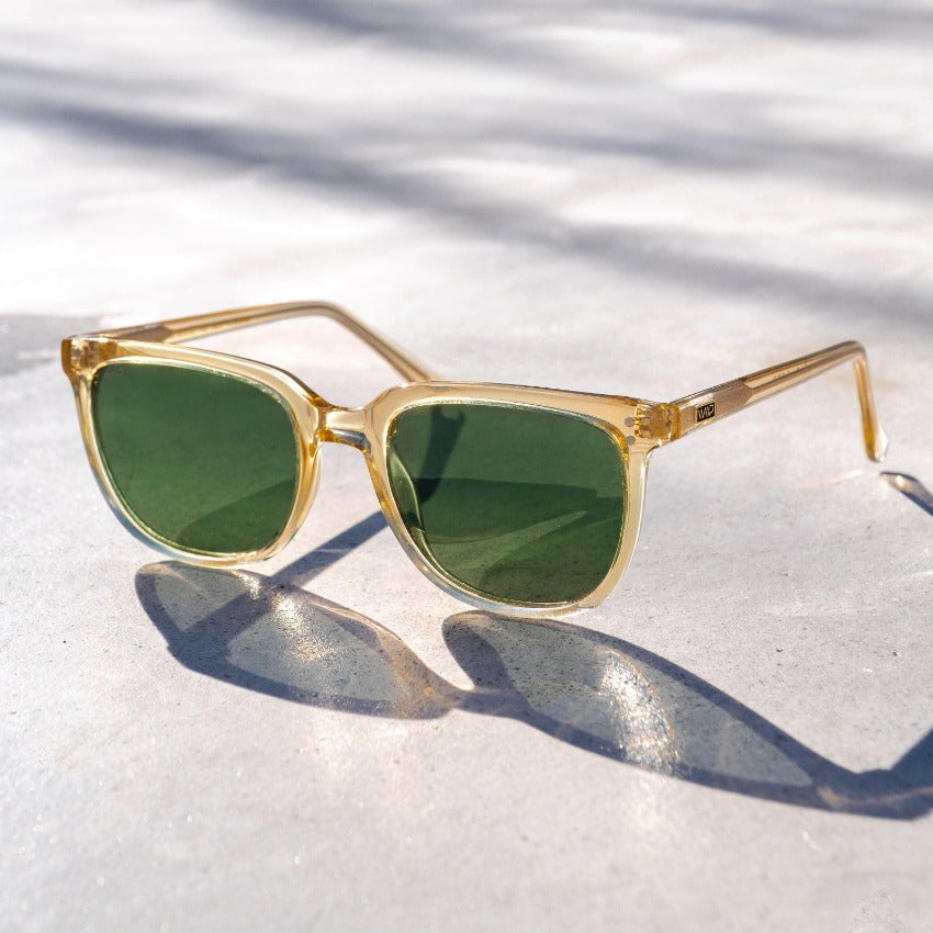 ABNER Unisex Polarized Sunglasses in Champagne Crystal by WMP Eyewear