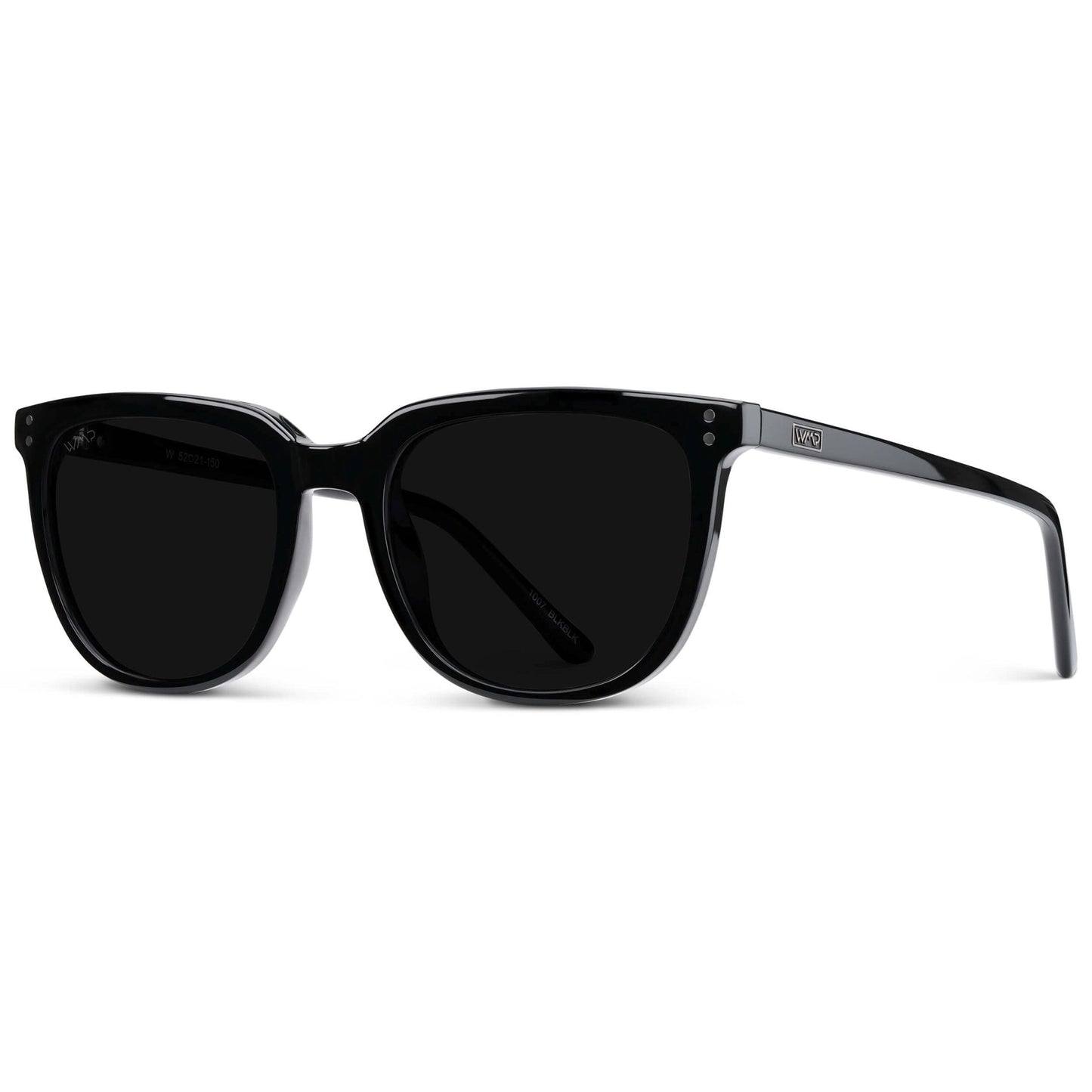 Lunettes de soleil polarisées unisexes ABNER en triple noir par WMP Eyewear