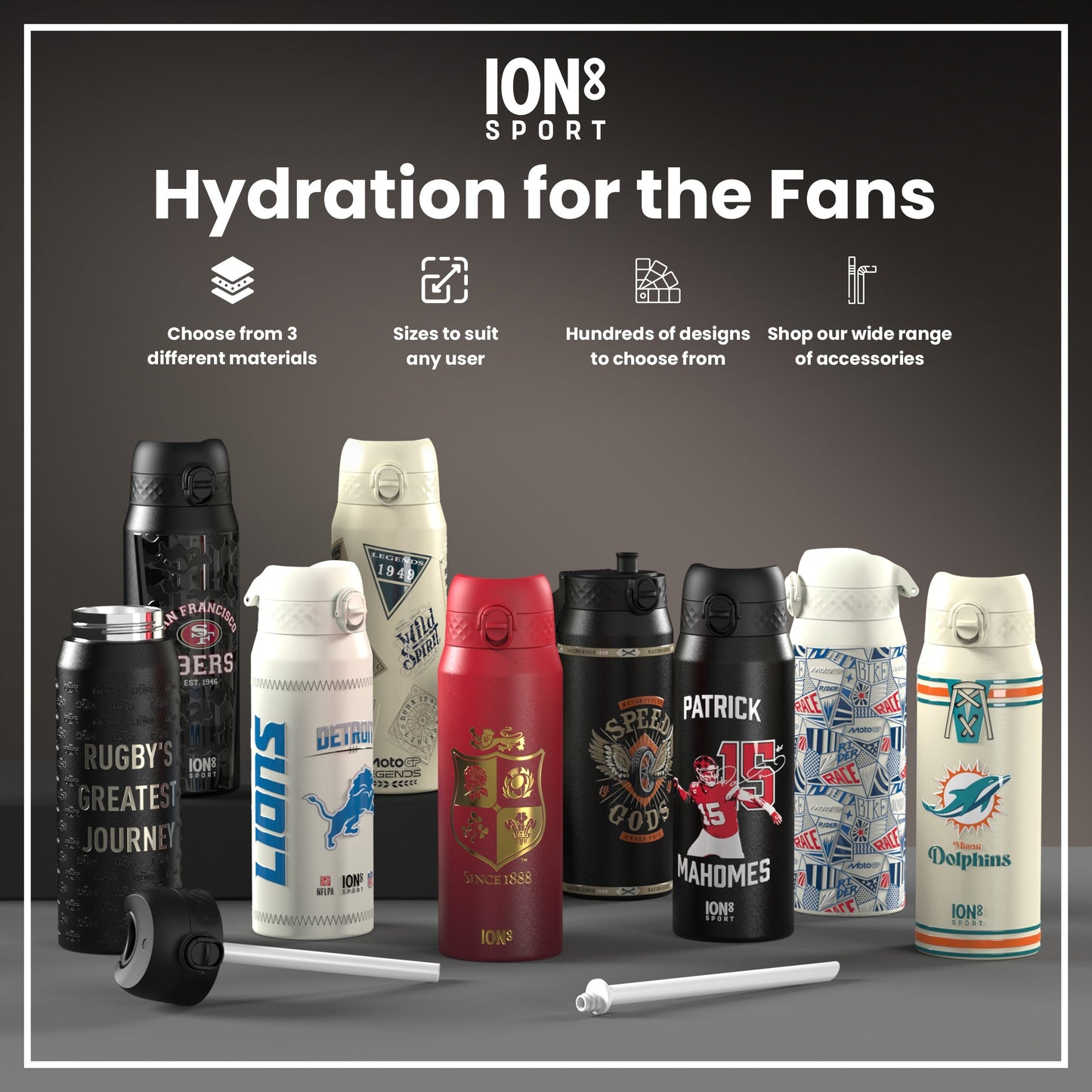 MotoGP x ION8 Insulated Steel Water Bottle, MotoGP Calendar, 750ml (24oz)