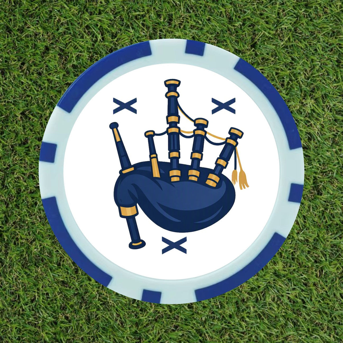 The Bagpipes – Premium Poker Chip Golf Ball Marker