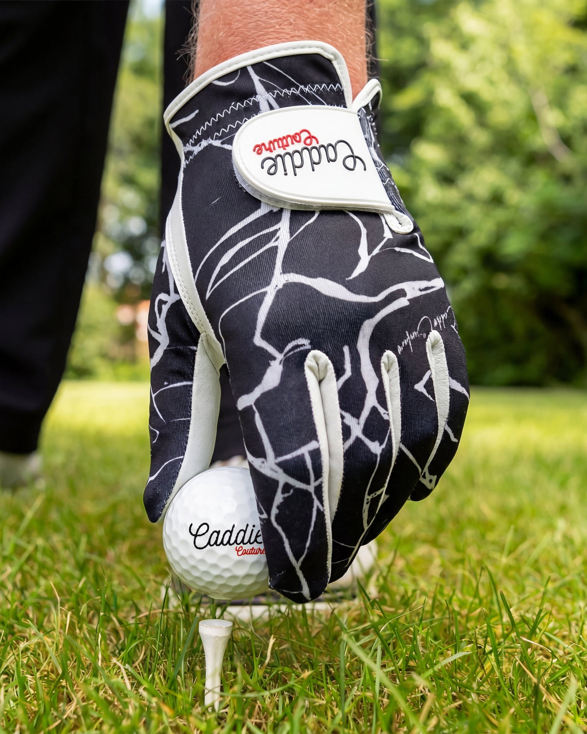 AAA Cabretta Leather Black Golf Glove for Grip & Comfort