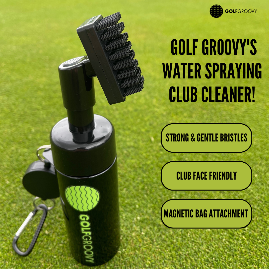 Golf Club Cleaner with Water Spray & Magnetic Clip